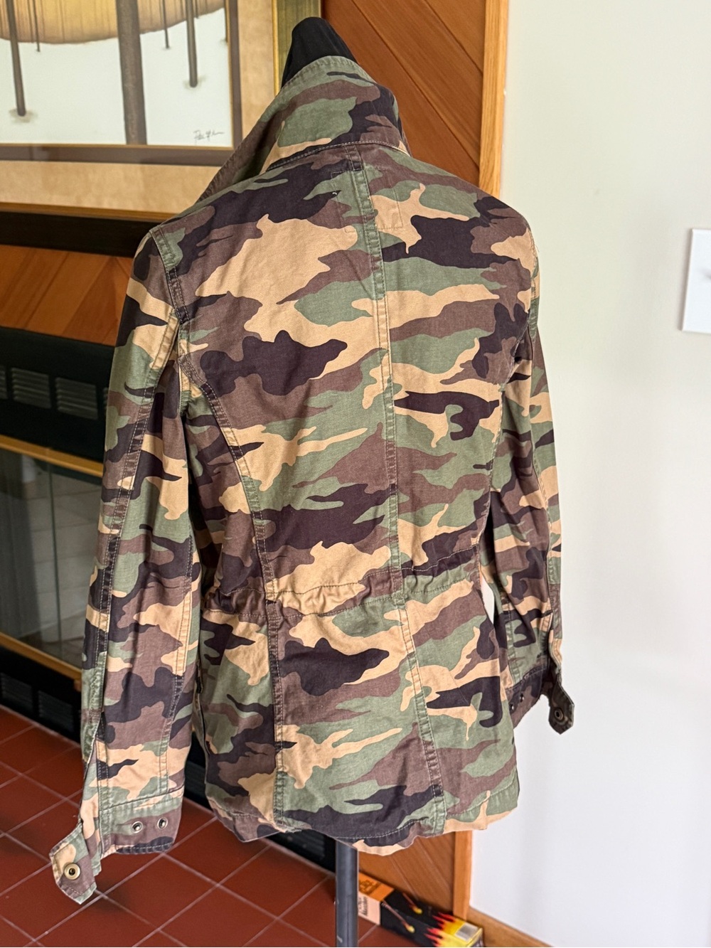 Madewell Camo Utility Jacket - Green/Brown Woodland Print - Picture 5 of 7